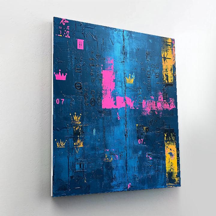 Jean-Michel Basquiat Inspired Rift Of Color And Code Paint by numbers art