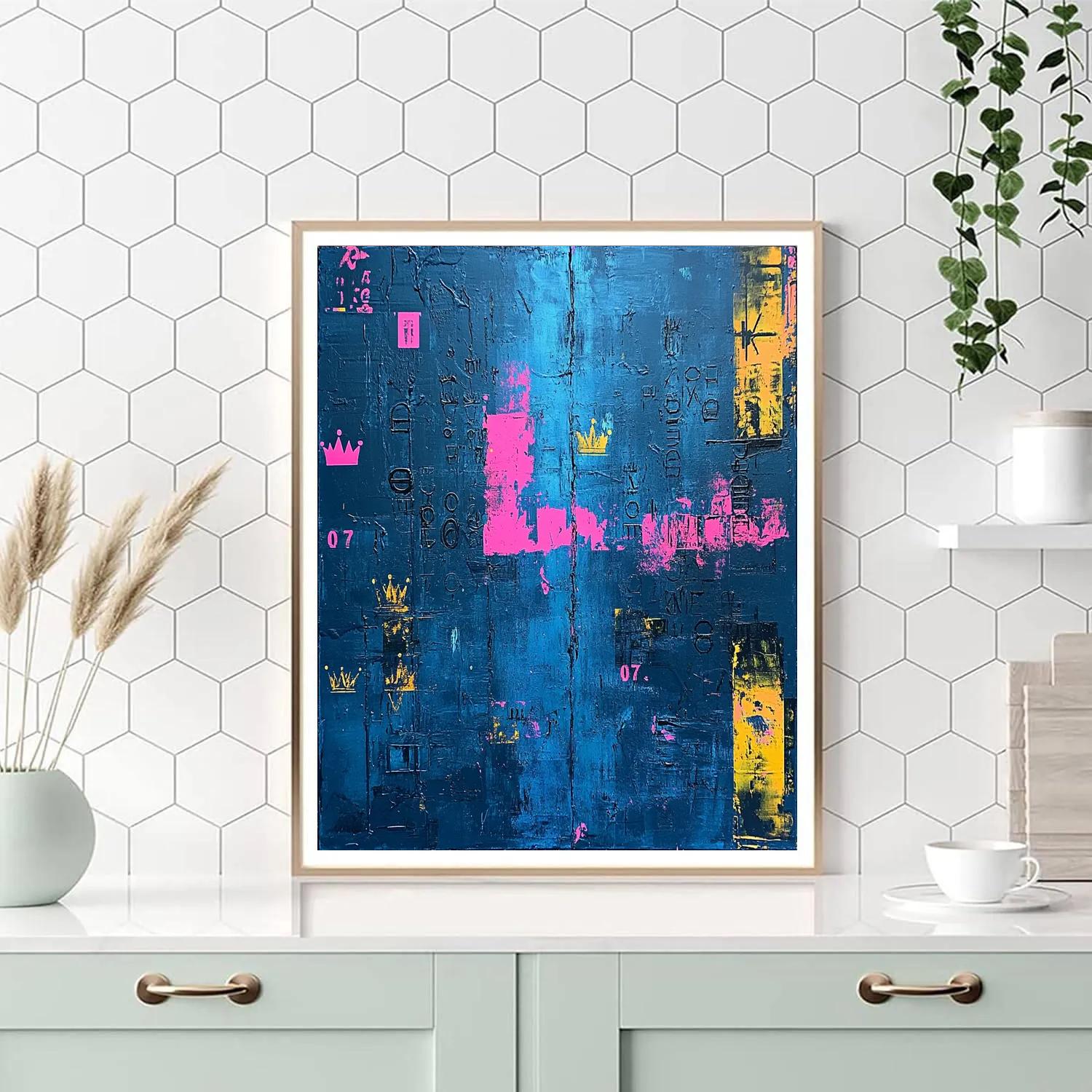 Jean-Michel Basquiat Inspired Rift Of Color And Code Paint by numbers art