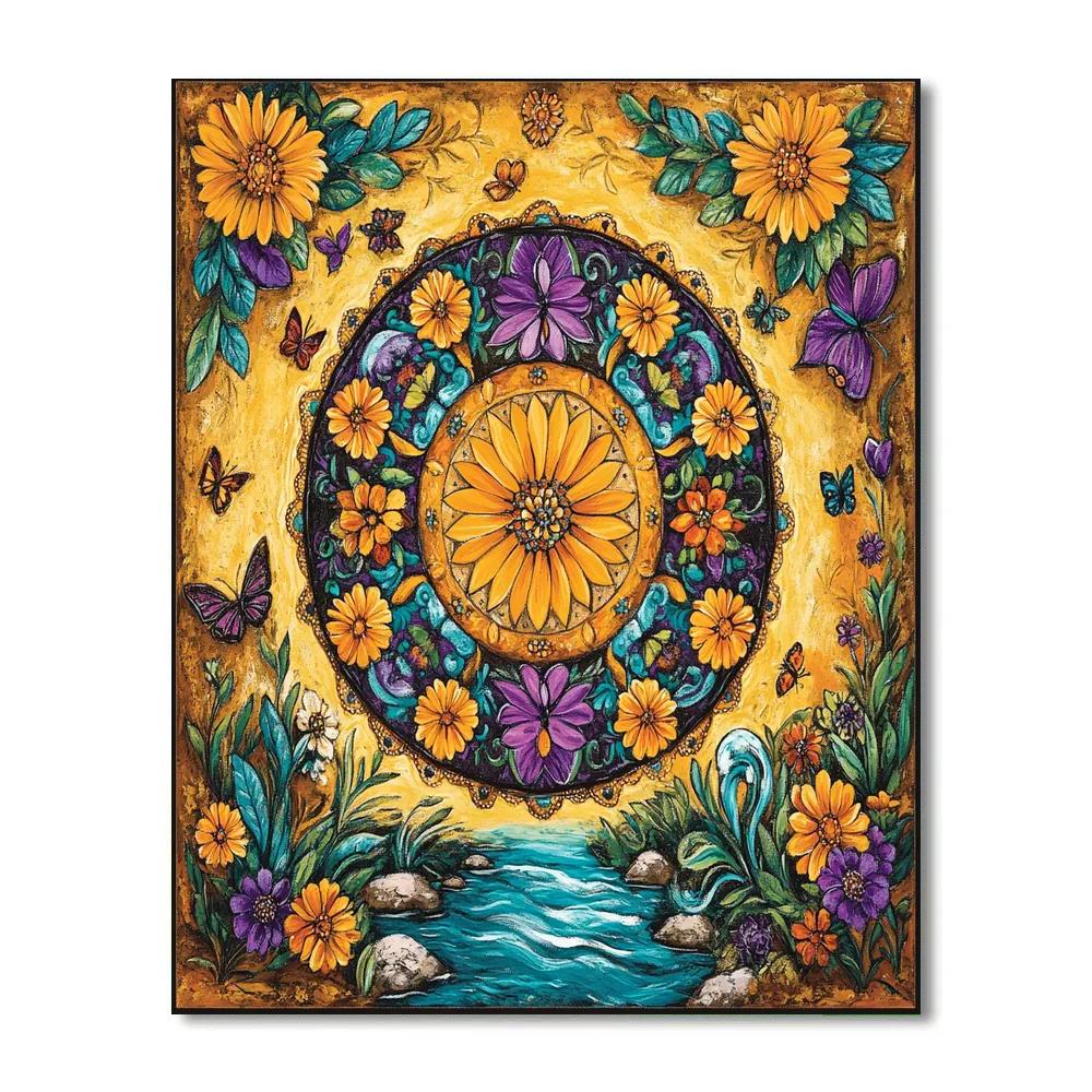 Frida Kahlo Inspired Cultural Harmony Of Nature painting number kit