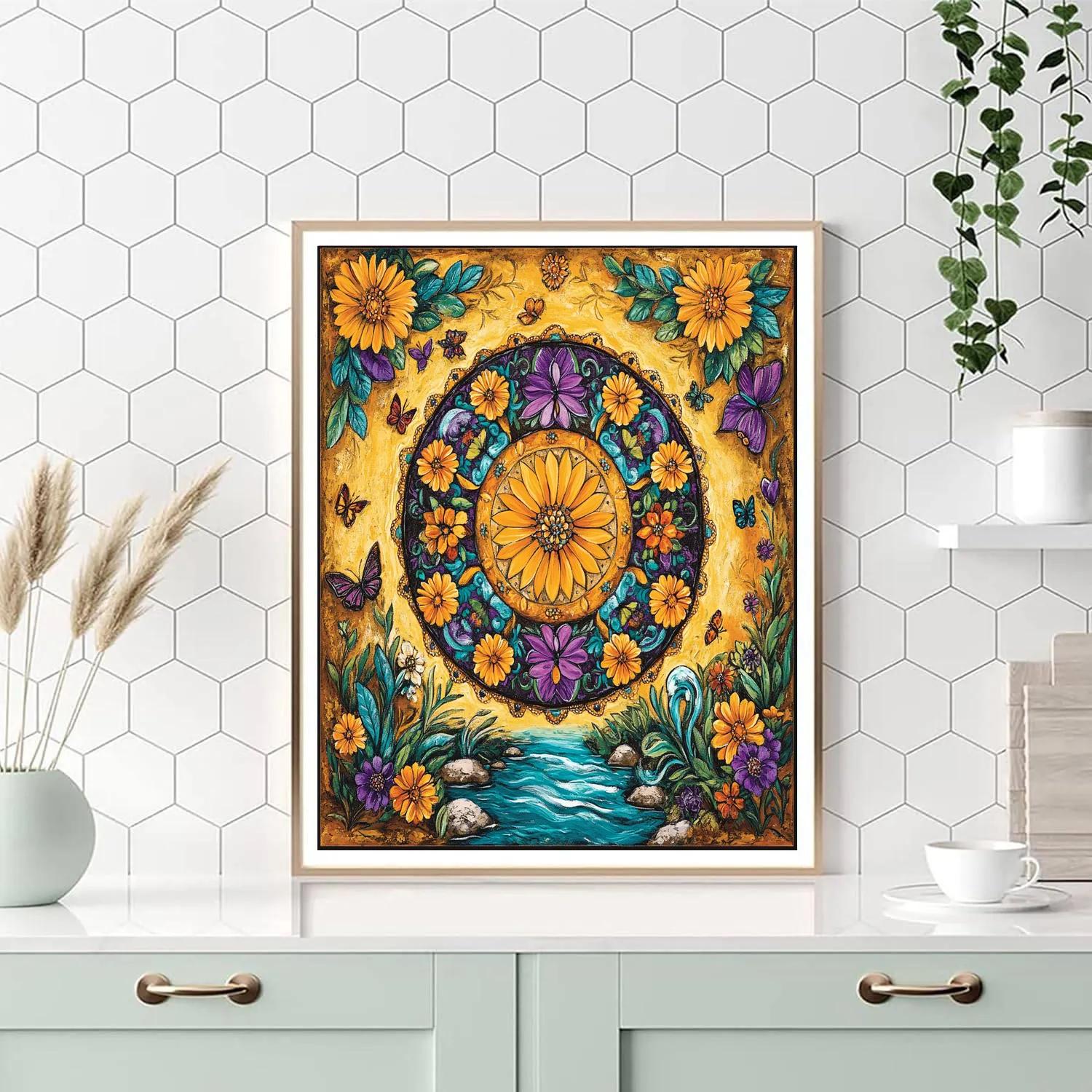 Frida Kahlo Inspired Cultural Harmony Of Nature painting number kit