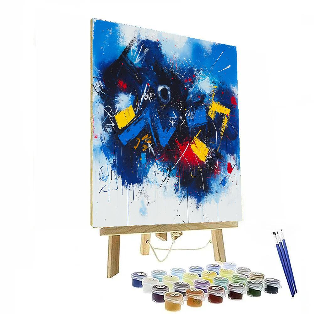 Jean-Michel Basquiat Inspired Cosmic Noise Of Identity Numbered painting kits