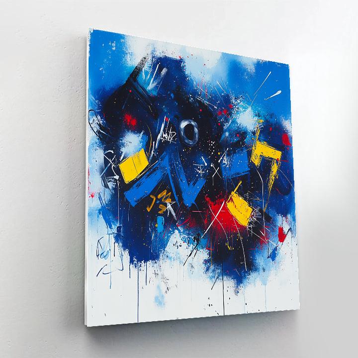 Jean-Michel Basquiat Inspired Cosmic Noise Of Identity Numbered painting kits