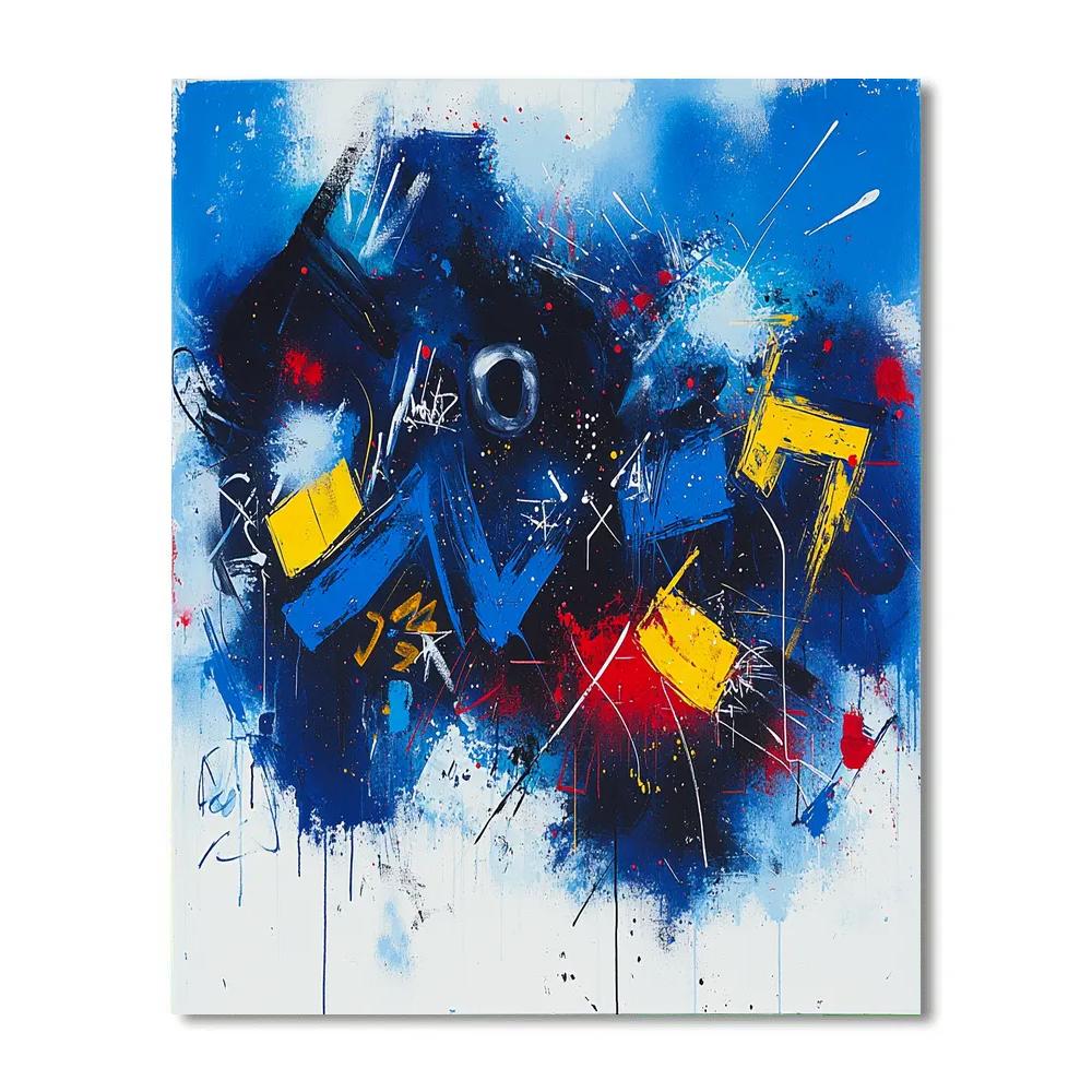 Jean-Michel Basquiat Inspired Cosmic Noise Of Identity Numbered painting kits
