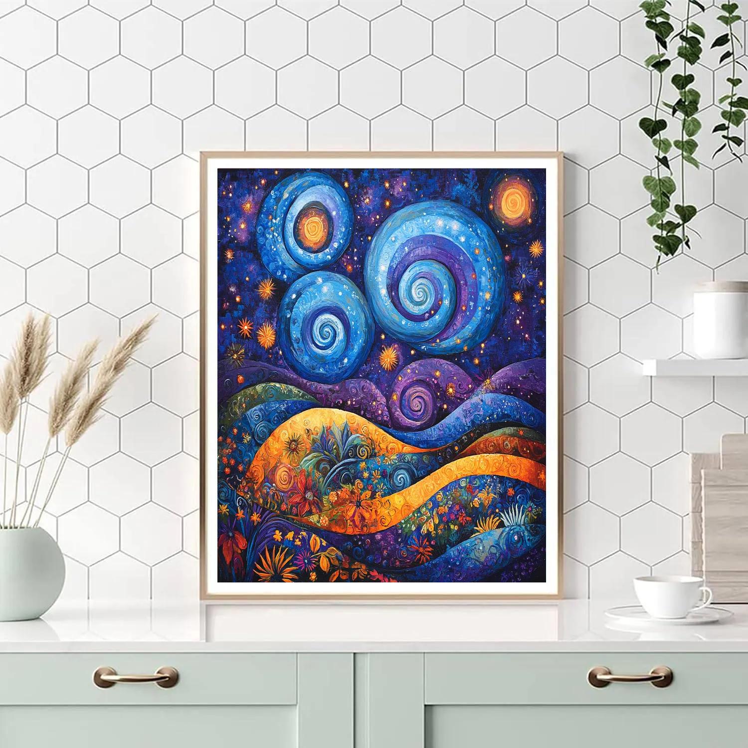 Frida Kahlo Inspired Cosmic Resilience DIY paint by numbers