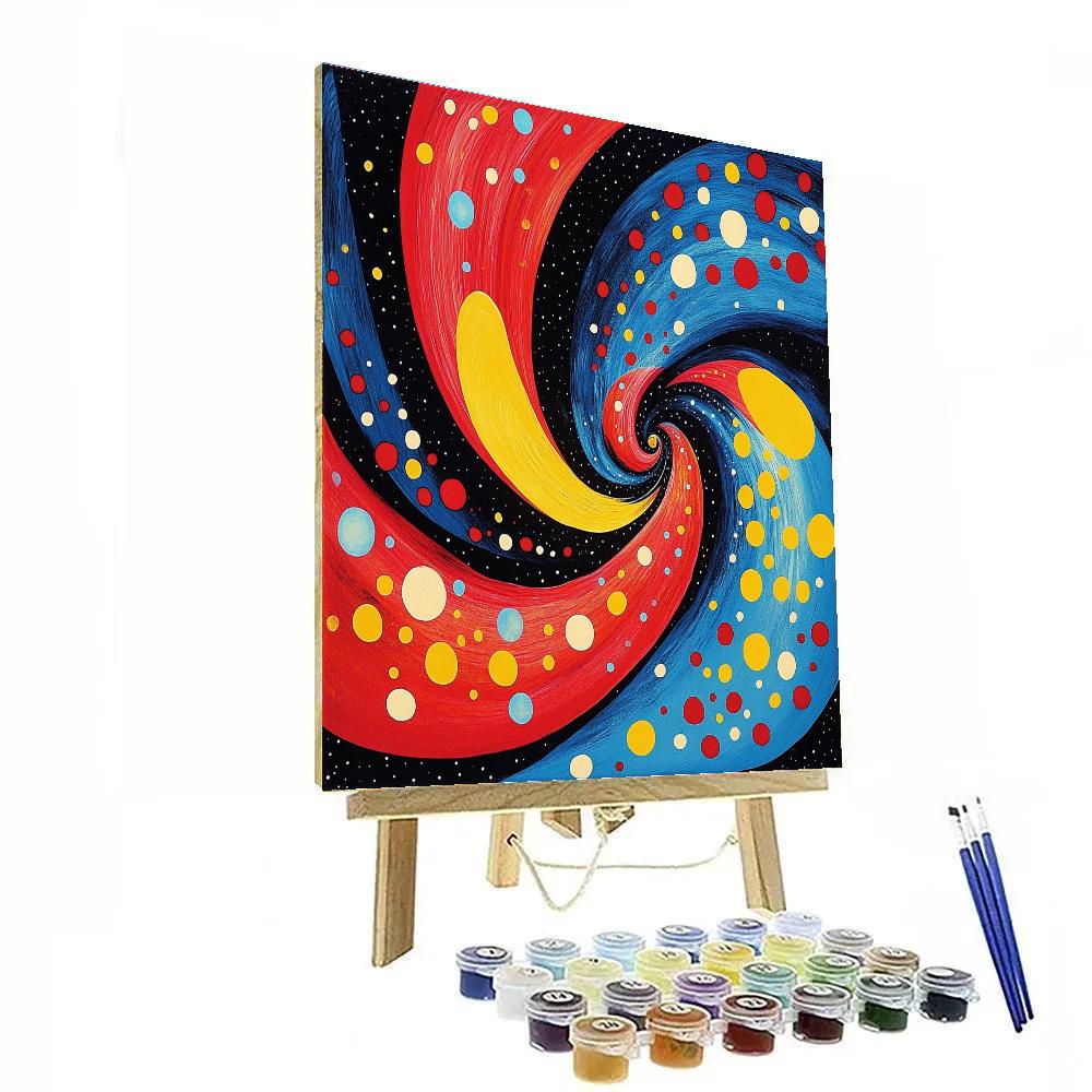 Yayoi Kusama Inspired Cosmic Polka Dots Number painting