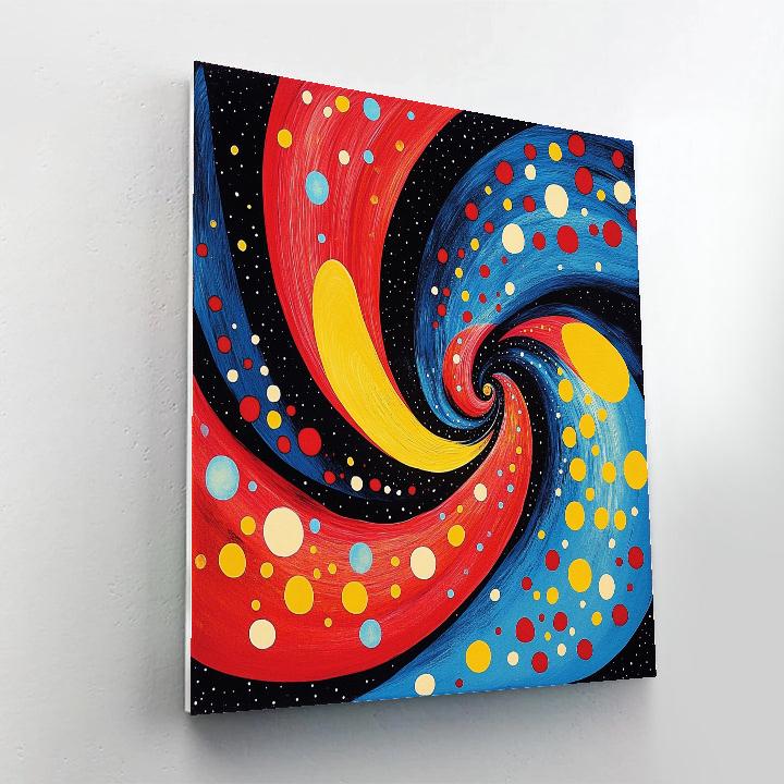 Yayoi Kusama Inspired Cosmic Polka Dots Number painting