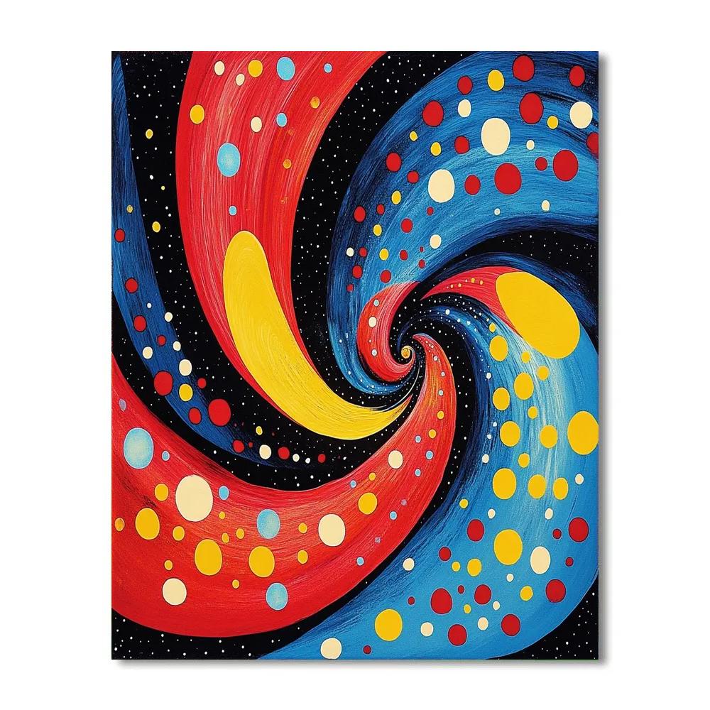 Yayoi Kusama Inspired Cosmic Polka Dots Number painting