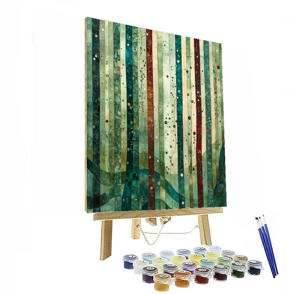 Paul Klee Inspired Chromatic Forest paint by numbers