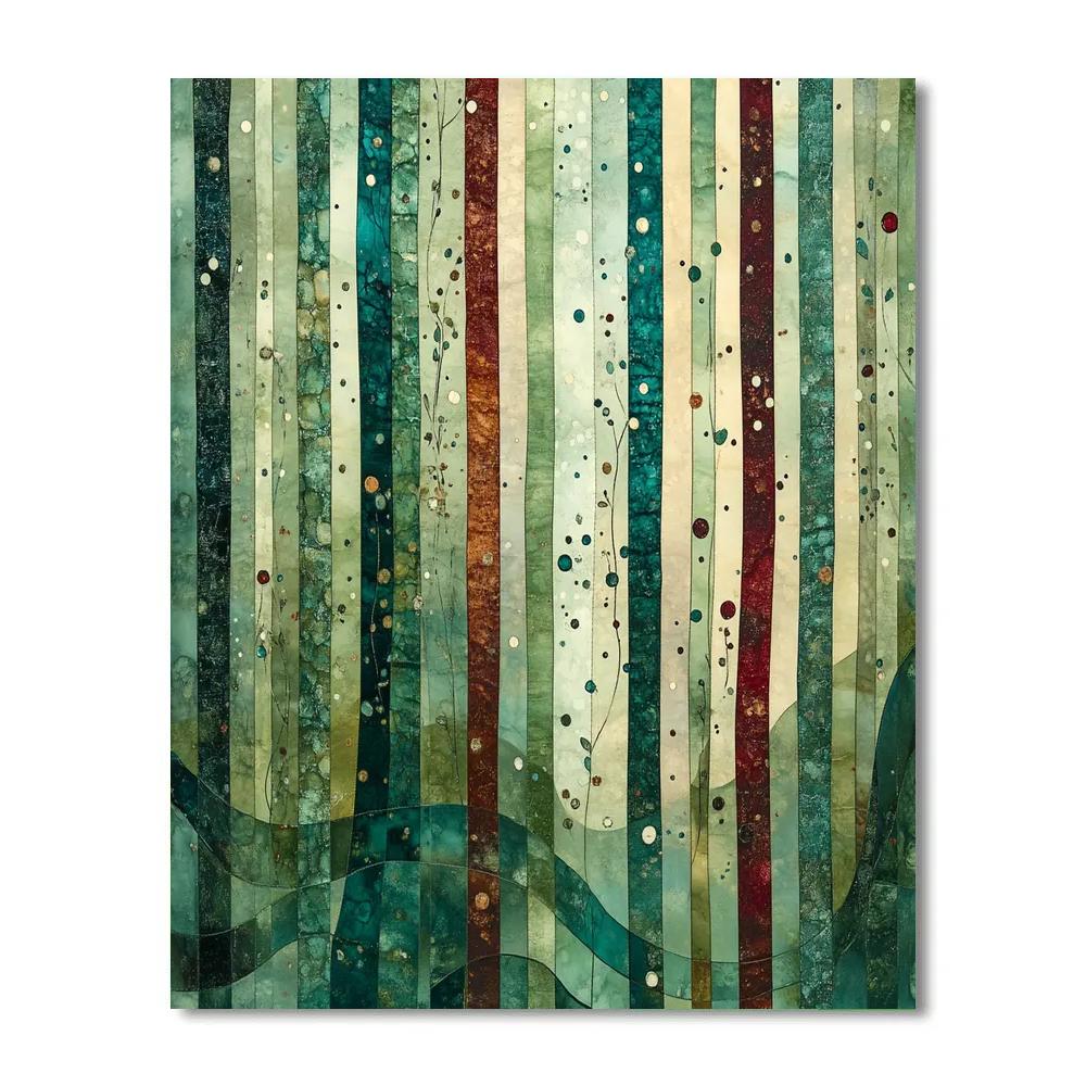 Paul Klee Inspired Chromatic Forest paint by numbers
