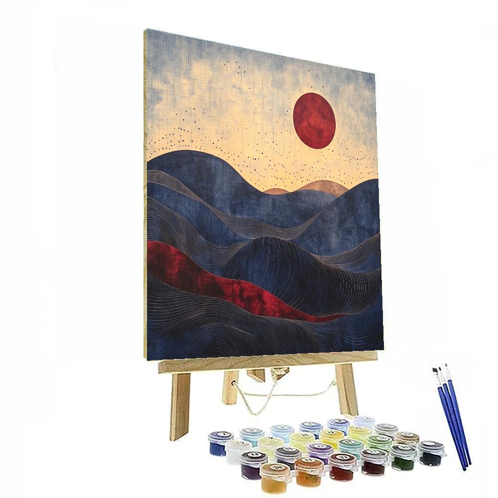 Paul Klee Inspired Rhythmic Topography paint by number