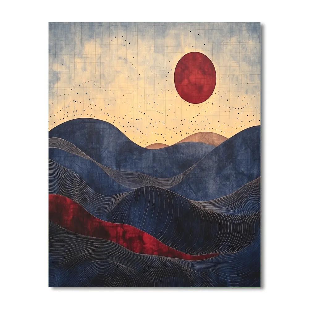 Paul Klee Inspired Rhythmic Topography paint by number