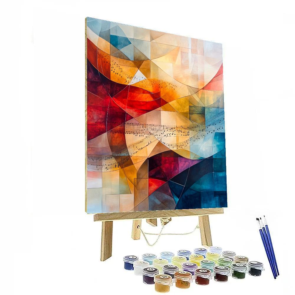 Paul Klee Inspired Rhythmic Abstract Landscape Paint by numbers art