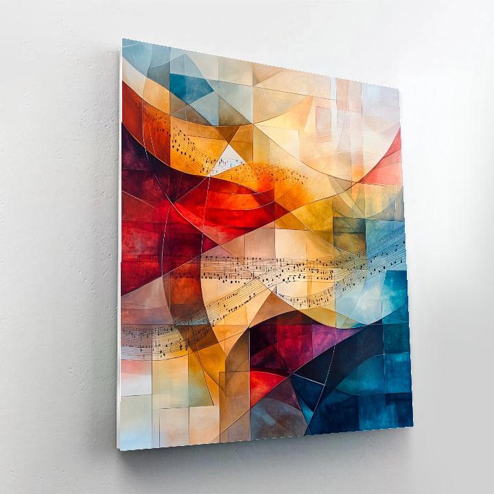 Paul Klee Inspired Rhythmic Abstract Landscape Paint by numbers art