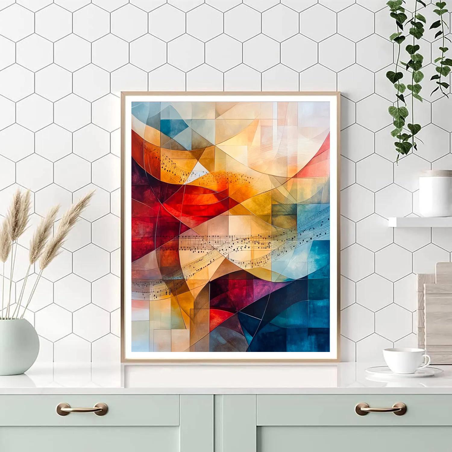 Paul Klee Inspired Rhythmic Abstract Landscape Paint by numbers art