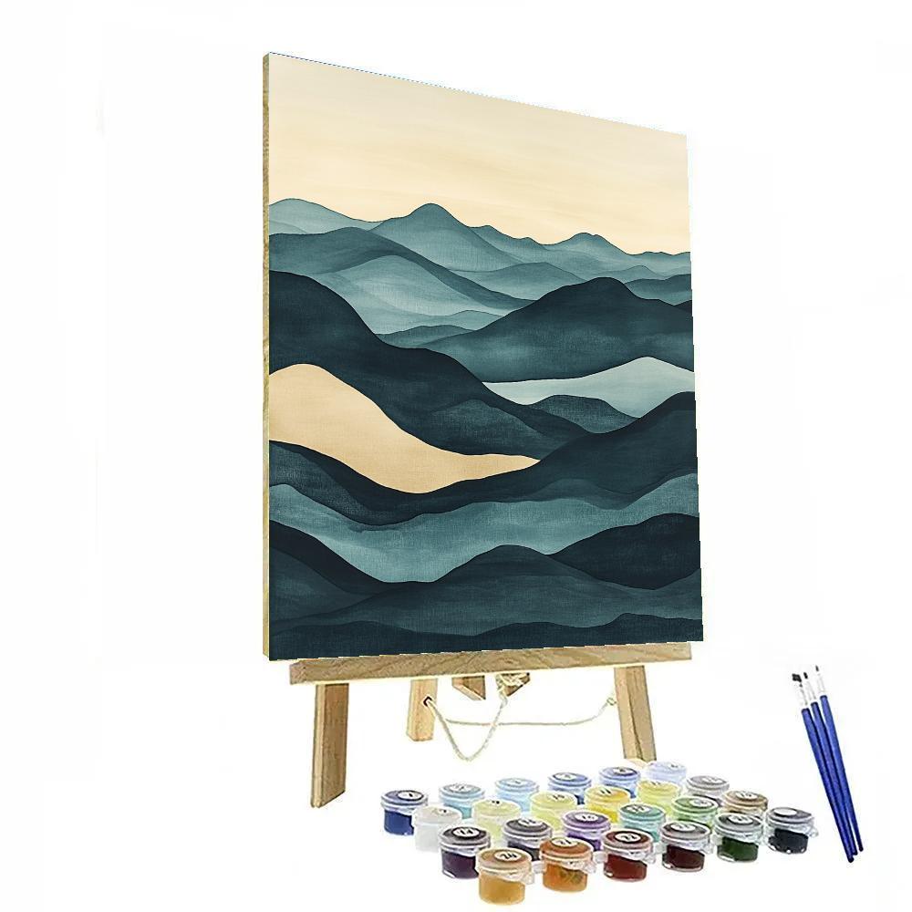 Zhao Mengfu Inspired Celestial Ink Tides DIY paint by numbers