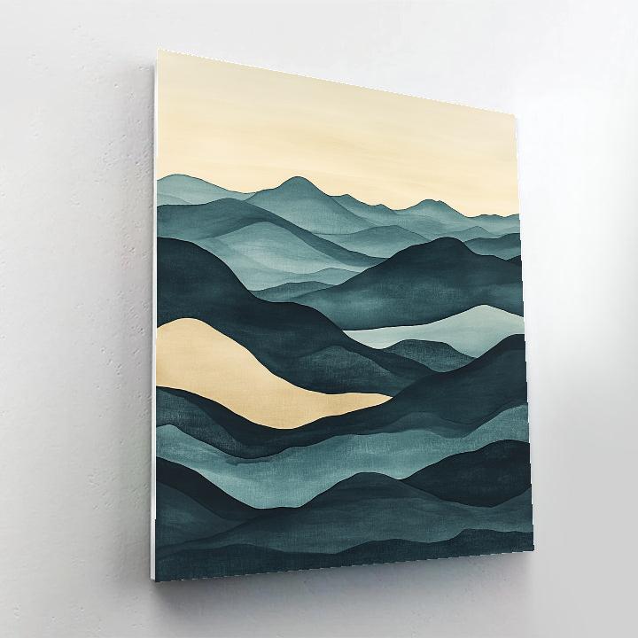 Zhao Mengfu Inspired Celestial Ink Tides DIY paint by numbers