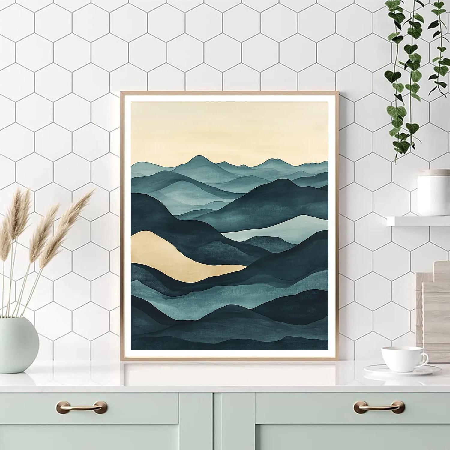 Zhao Mengfu Inspired Celestial Ink Tides DIY paint by numbers