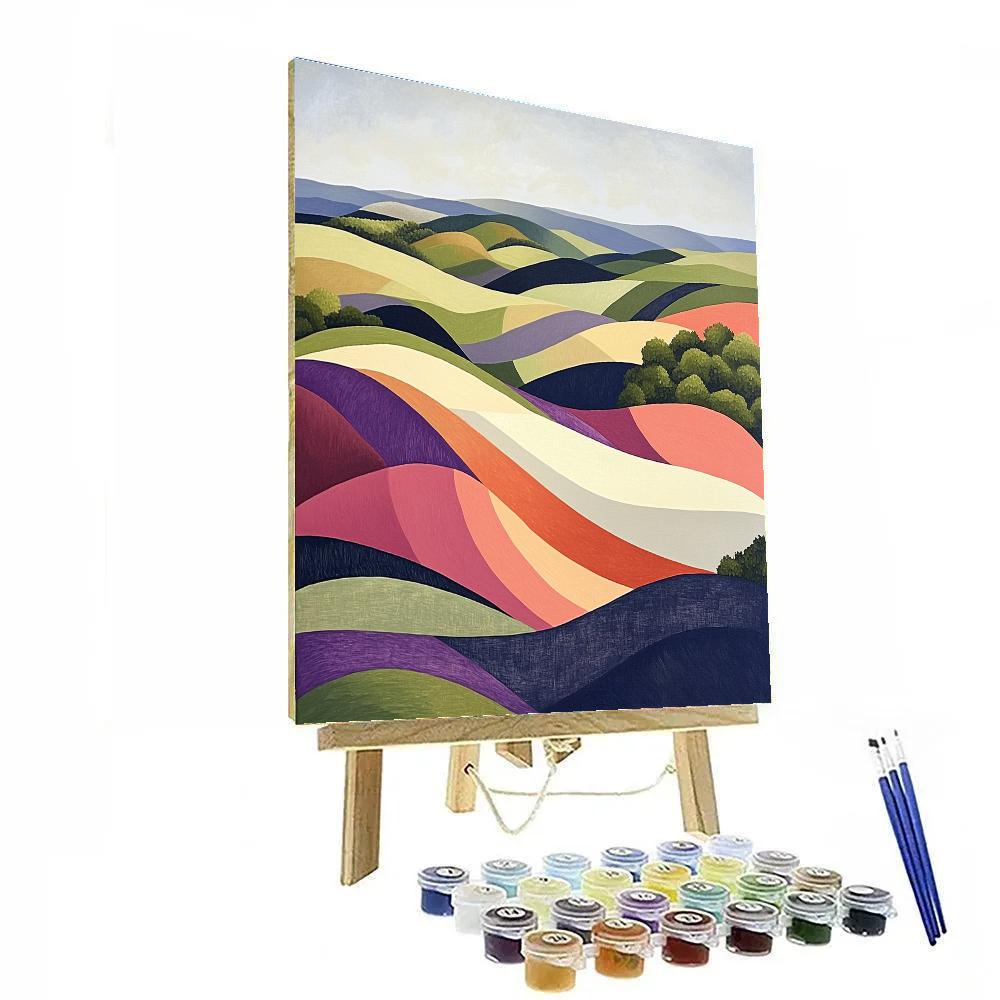 Paul Cézanne Inspired Chromatic Wave Study Numbered painting kits
