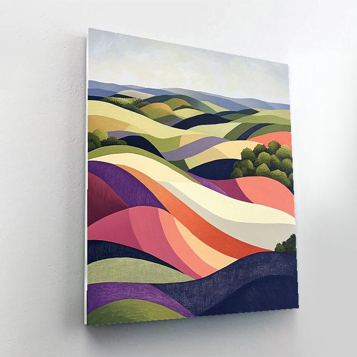 Paul Cézanne Inspired Chromatic Wave Study Numbered painting kits