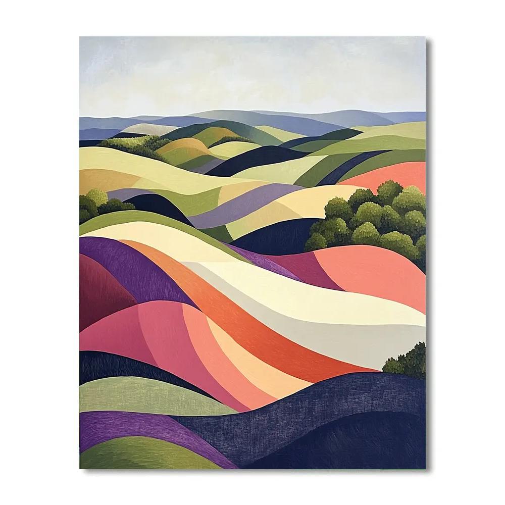 Paul Cézanne Inspired Chromatic Wave Study Numbered painting kits