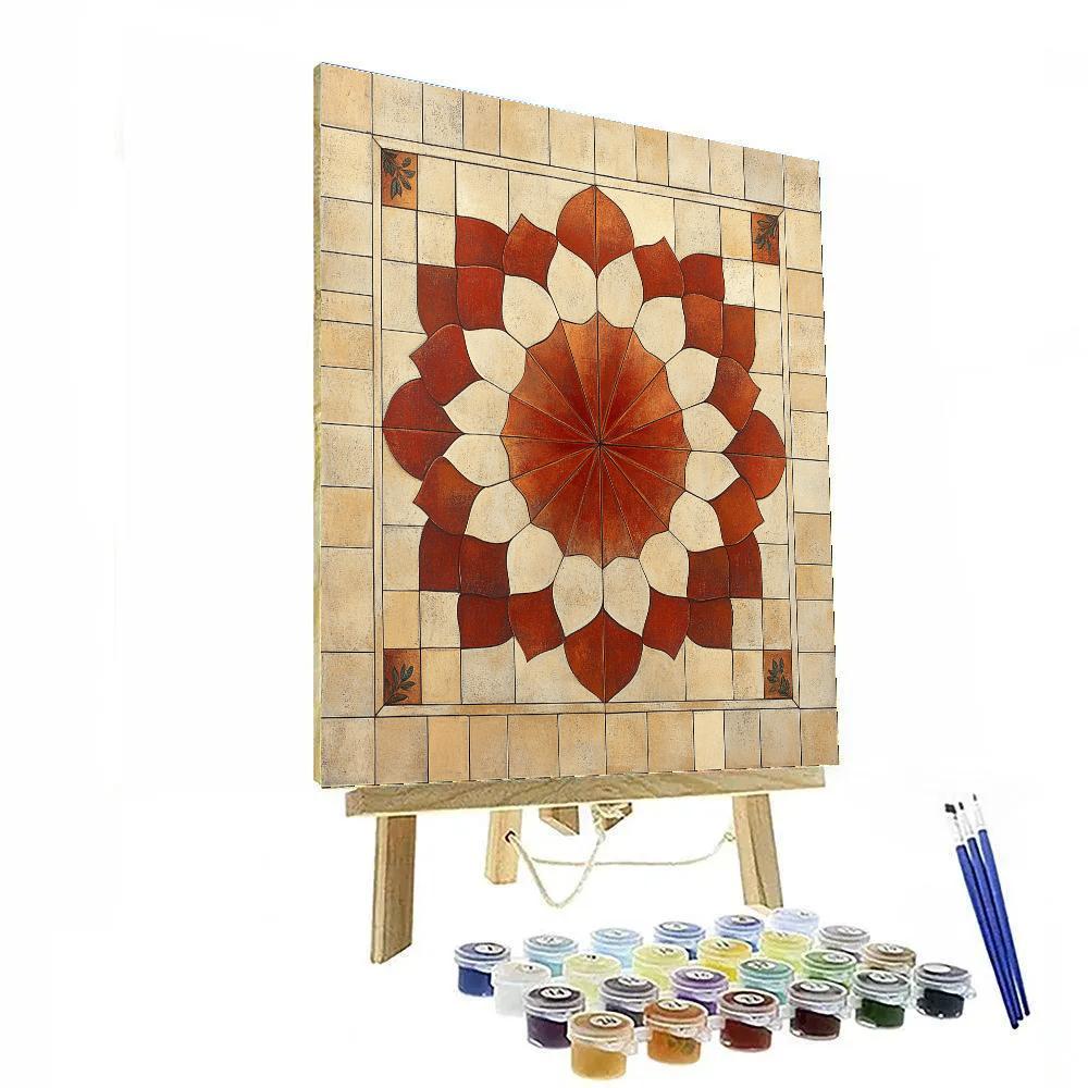 Nandalal Bose Inspired Temple Courtyard Patterns painting number kit