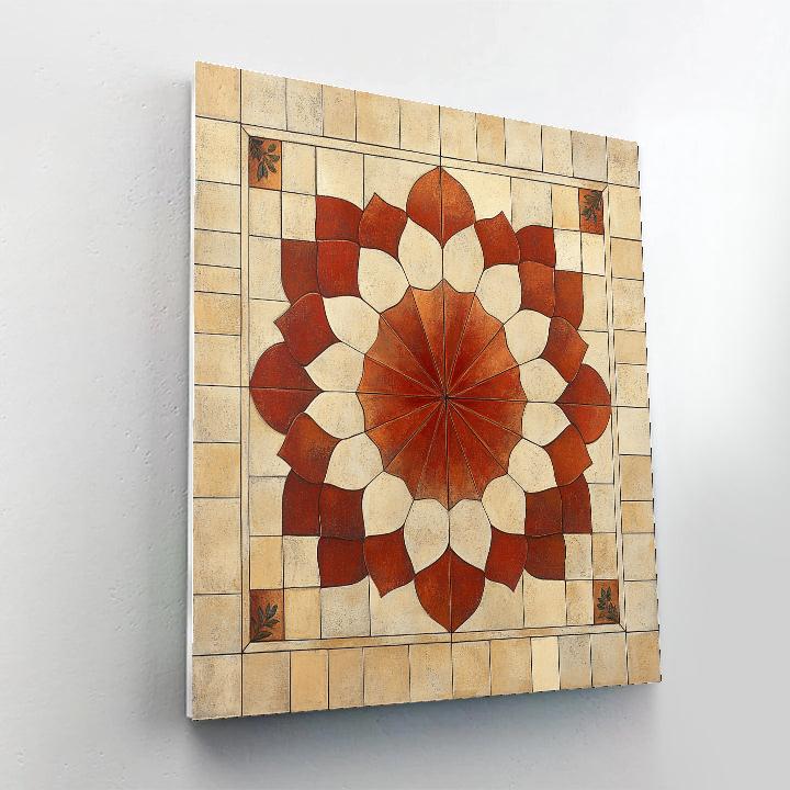 Nandalal Bose Inspired Temple Courtyard Patterns painting number kit