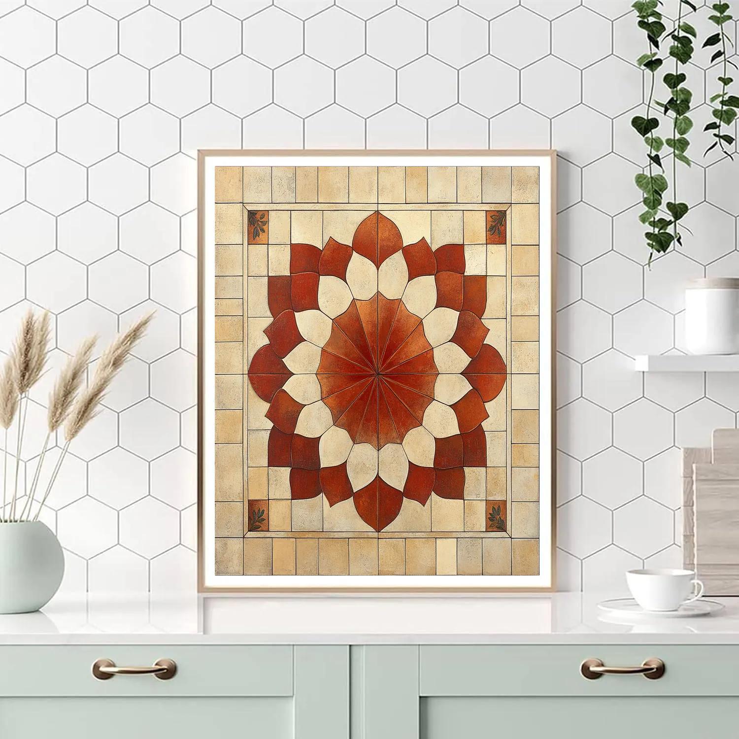 Nandalal Bose Inspired Temple Courtyard Patterns painting number kit