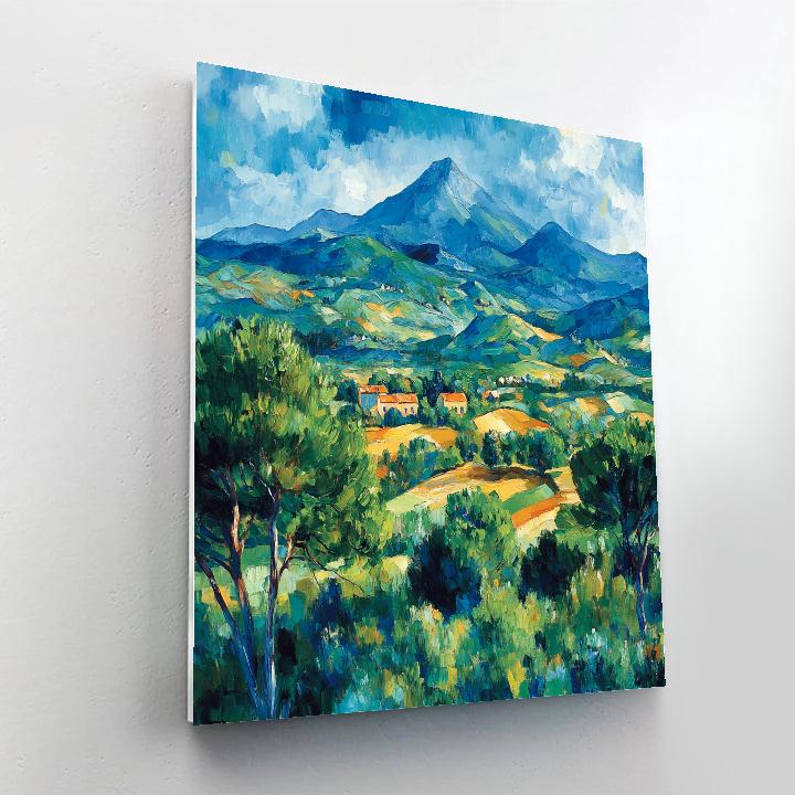 Paul Cézanne Inspired Abstract Mountain Geometry Painting by numbers kit