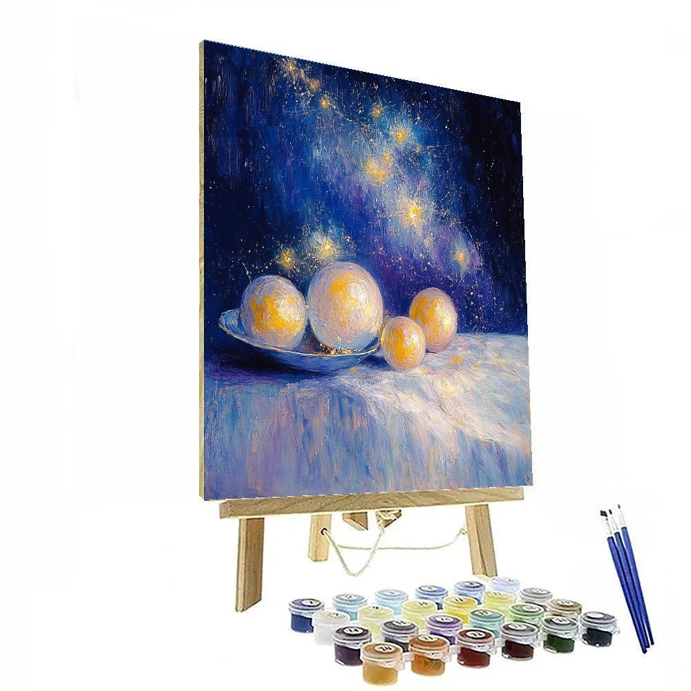 Paul Cézanne Inspired Cosmic Still Life Harmony paint by number