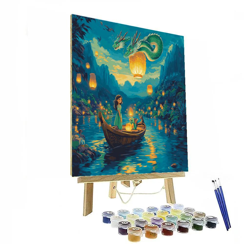 Raya And Sisu Dragon Voyage Disney Inspired DIY paint by numbers