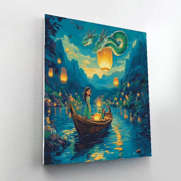 Raya And Sisu Dragon Voyage Disney Inspired DIY paint by numbers