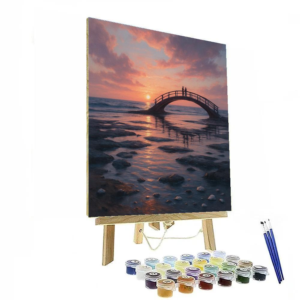 Coastal Sunset Bridge paint by color