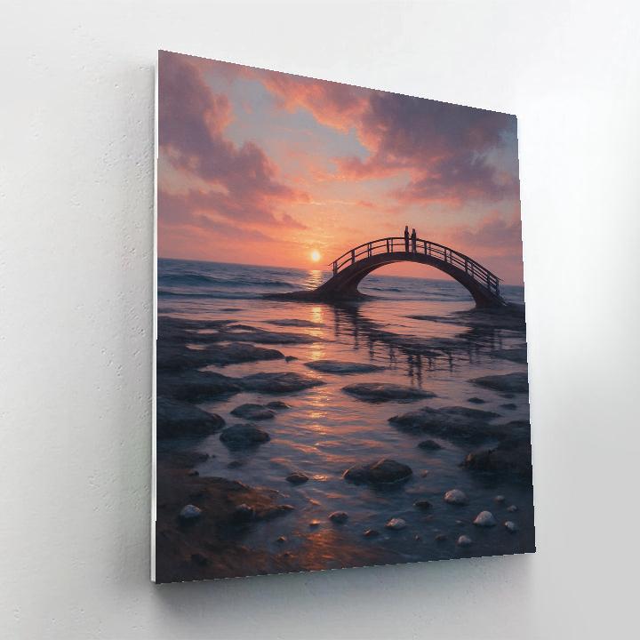 Coastal Sunset Bridge paint by color
