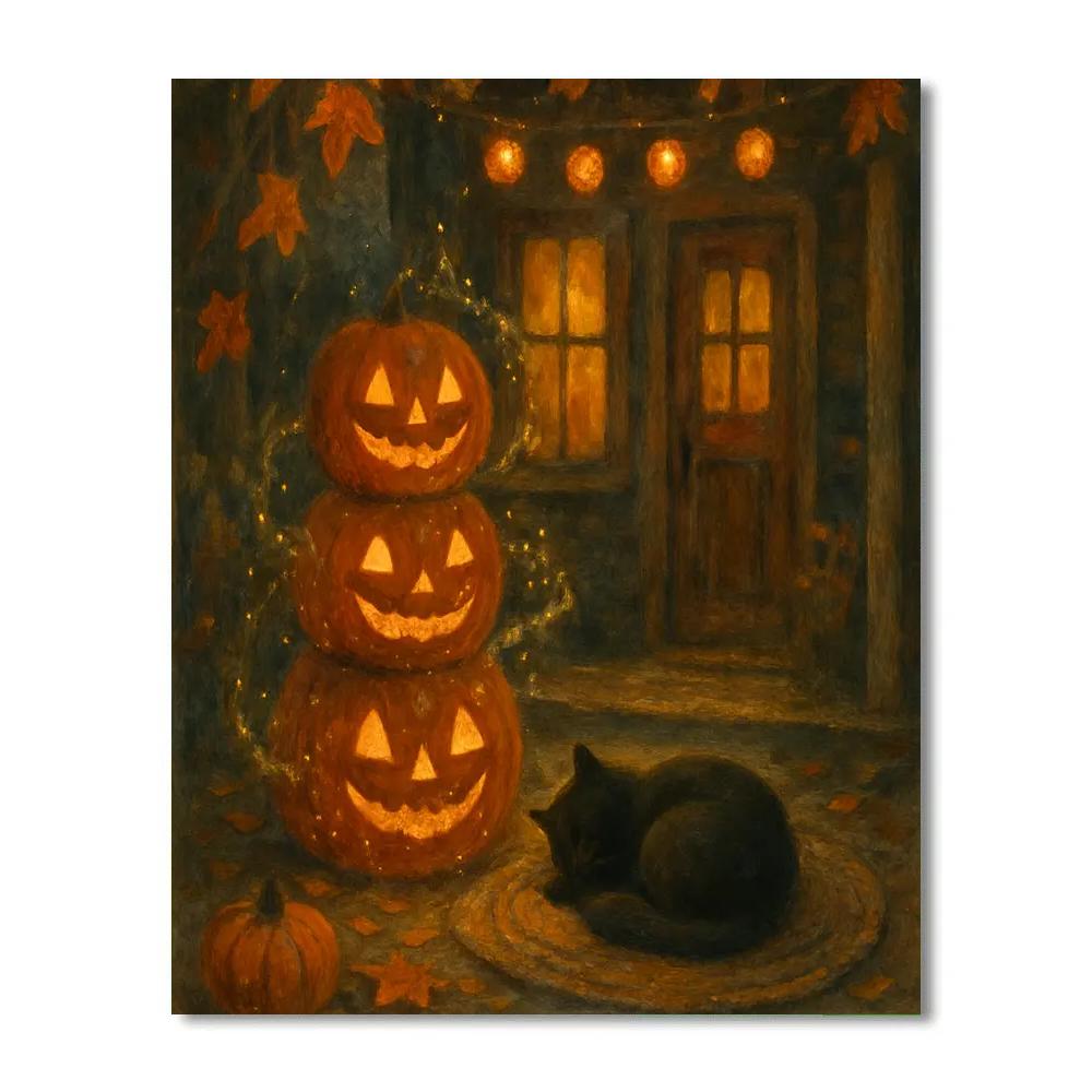 Porch Of Whispering Lanterns paint by number