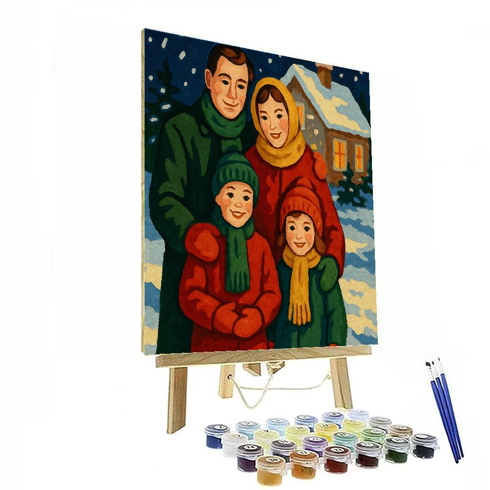 Snowbound Postcard Paint by numbers art