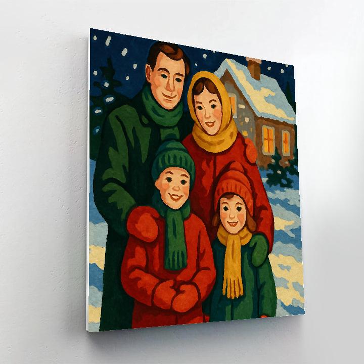 Snowbound Postcard Paint by numbers art
