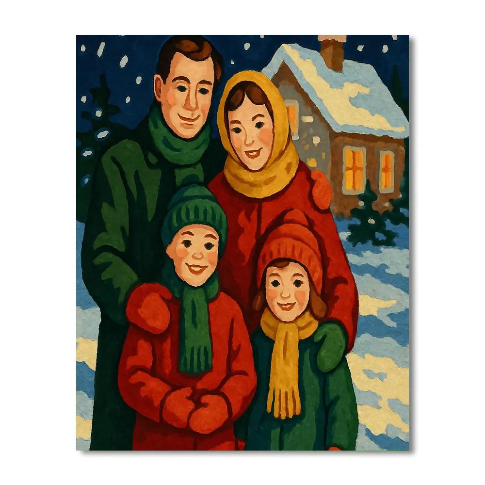Snowbound Postcard Paint by numbers art