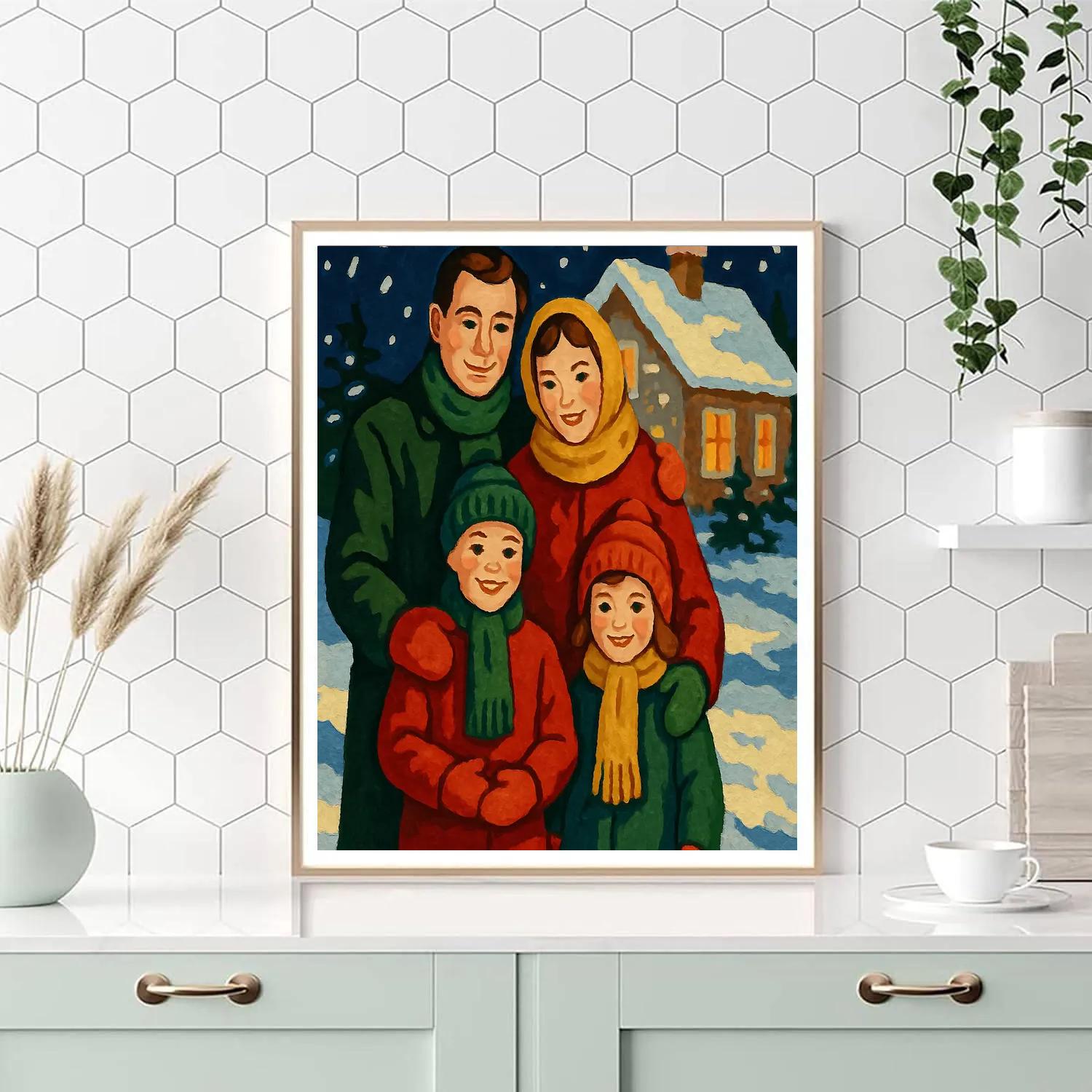 Snowbound Postcard Paint by numbers art