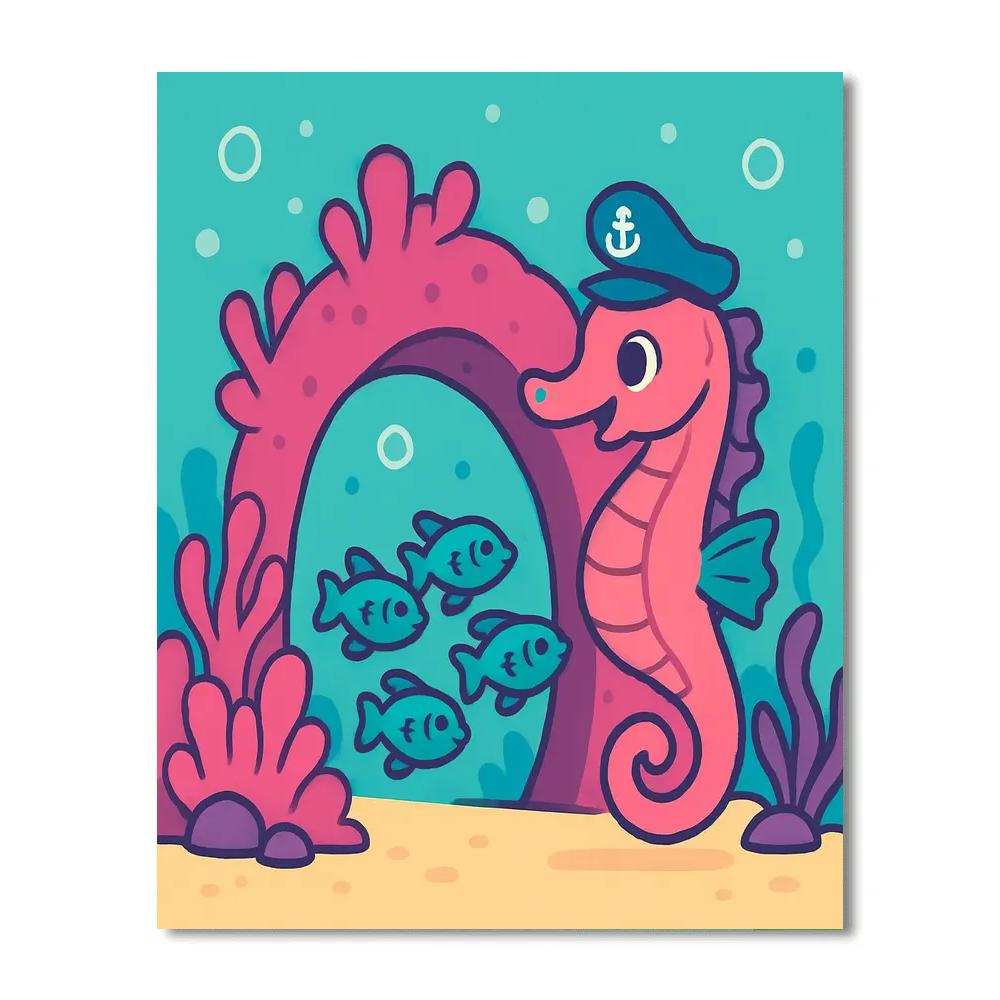 Seahorse Nebula Voyage Paint by numbers kits