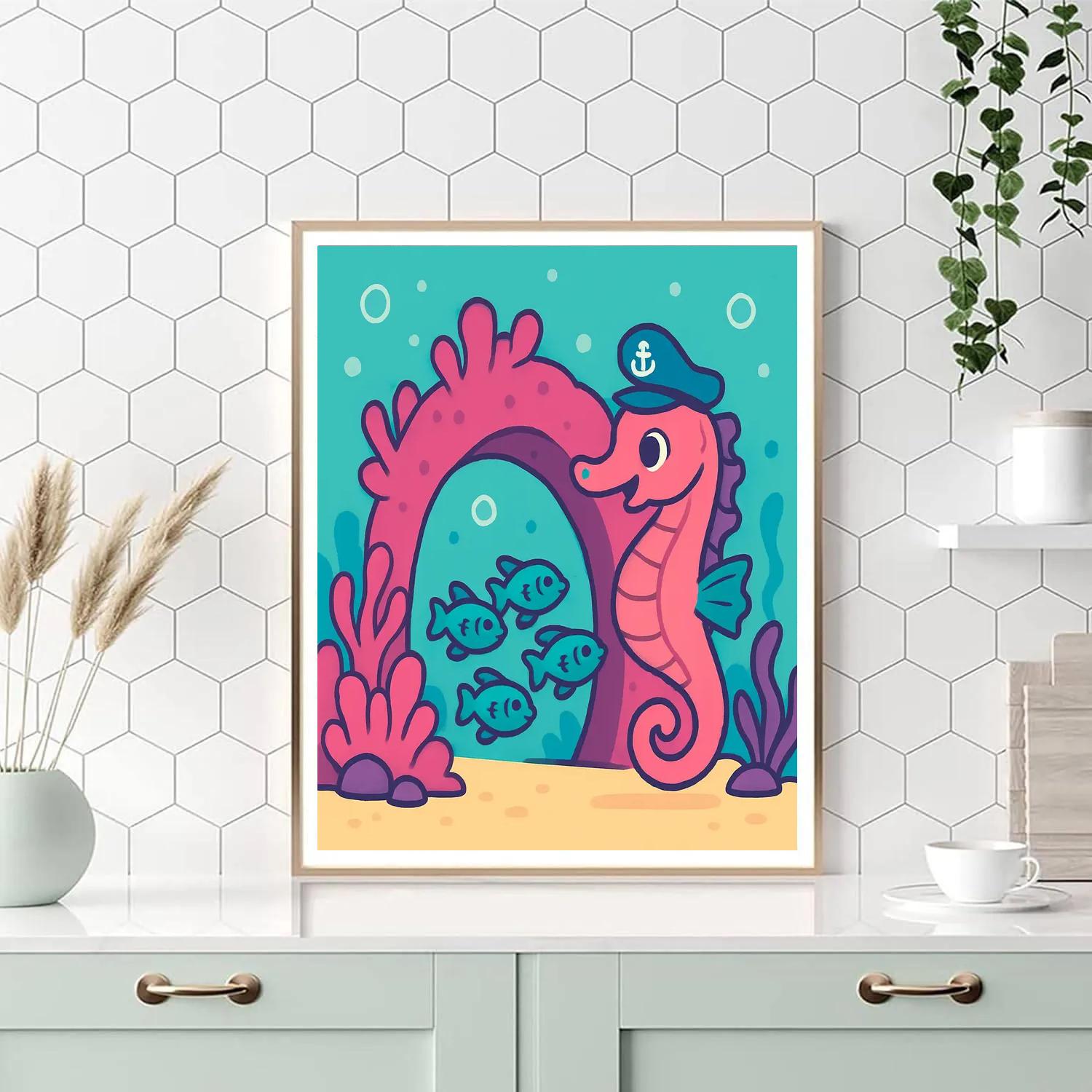 Seahorse Nebula Voyage Paint by numbers kits