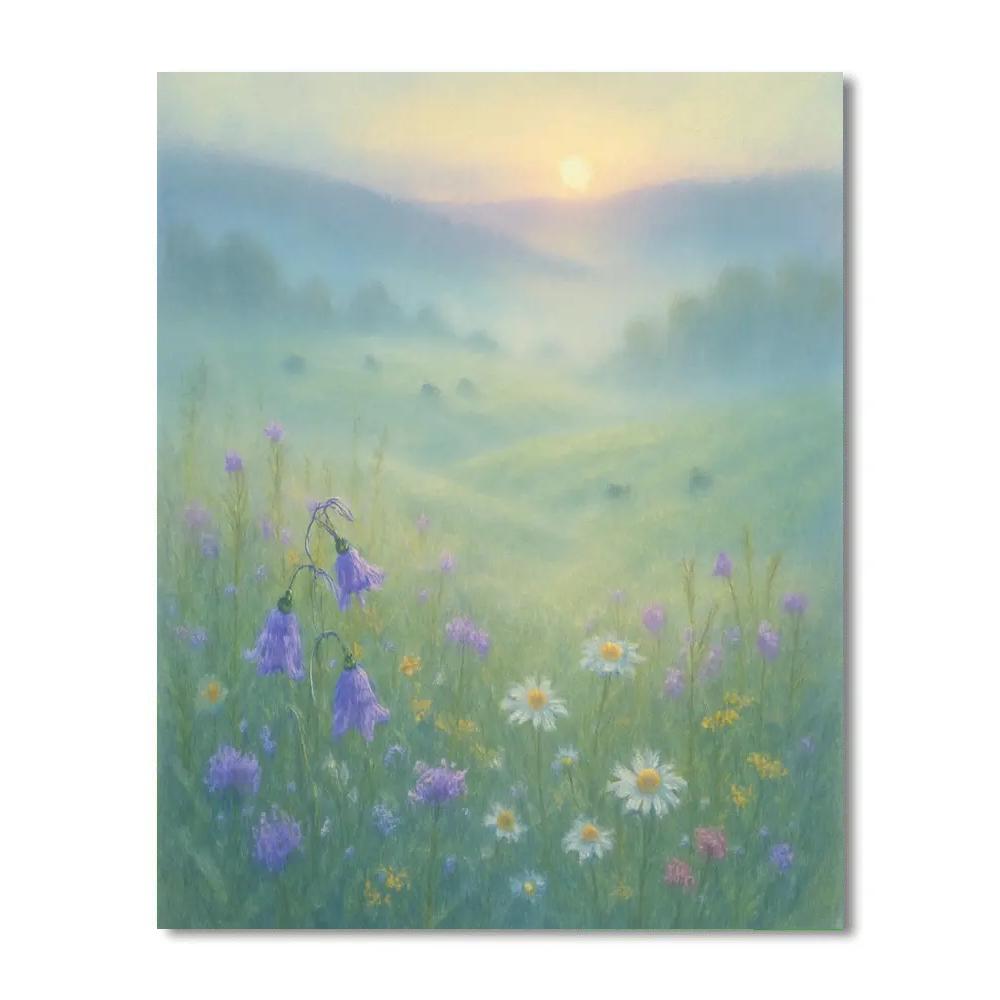 Meadow Morning In Pastel Painting by numbers kit
