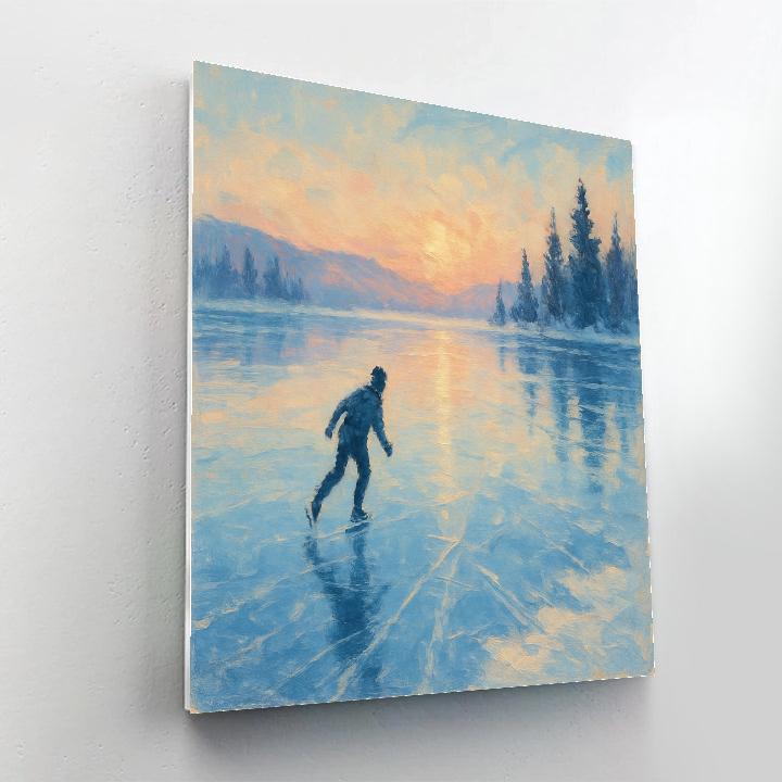 Frozen Lake At Sunrise Paint by numbers art