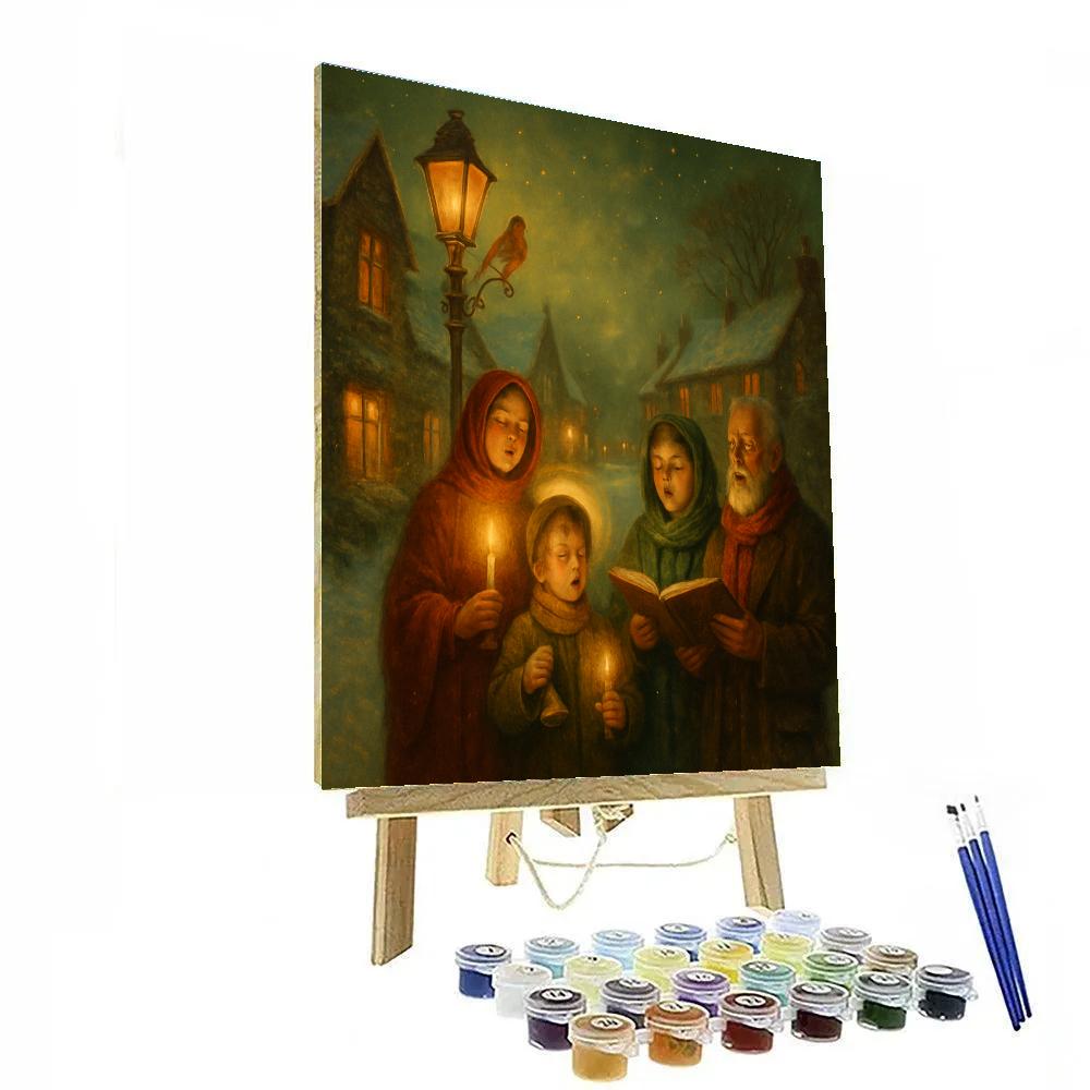 Christmas Midnight Carolers paint by number
