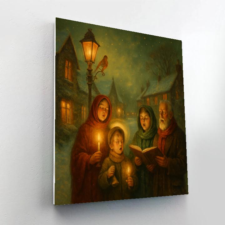 Christmas Midnight Carolers paint by number