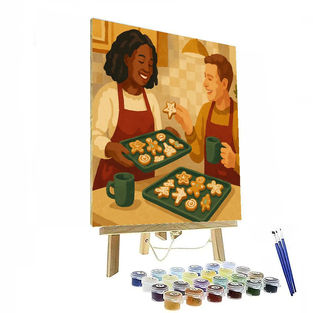 Cookie Exchange Corner Painting by numbers kit
