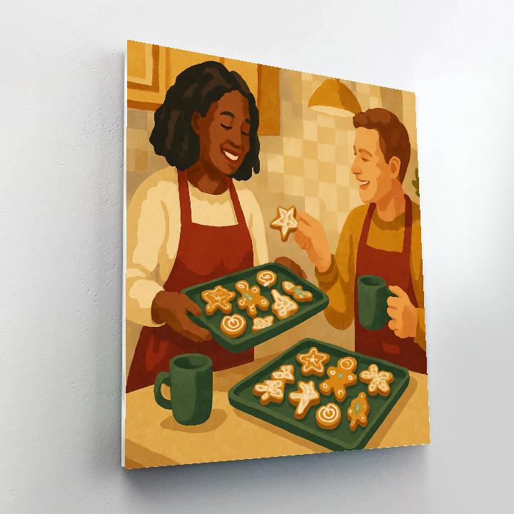 Cookie Exchange Corner Painting by numbers kit