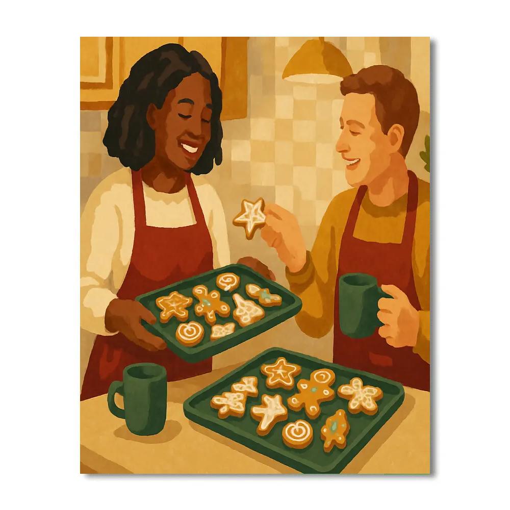 Cookie Exchange Corner Painting by numbers kit