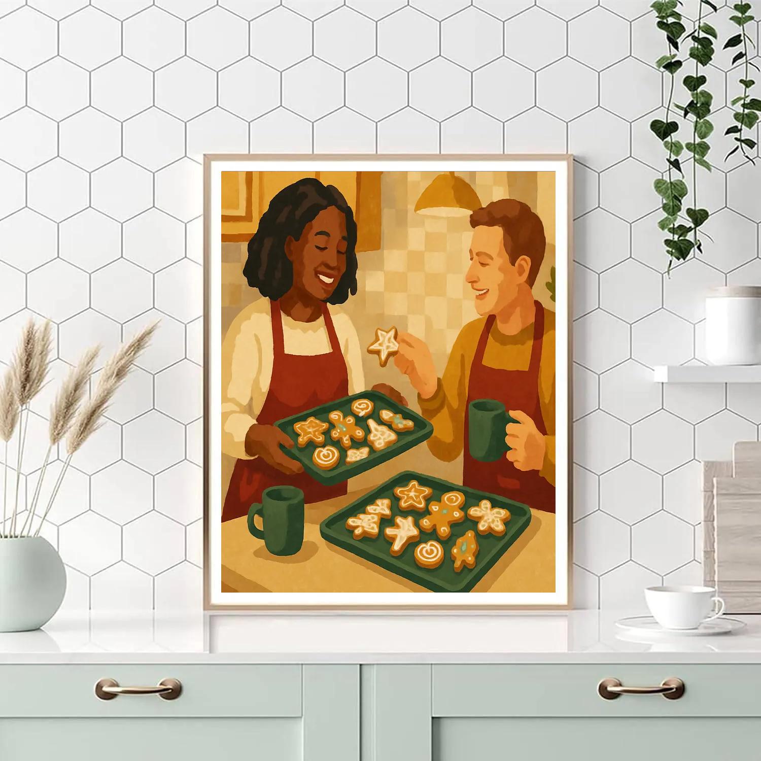 Cookie Exchange Corner Painting by numbers kit