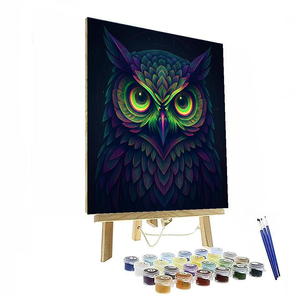 Chromatic Owl Oracle Painting by numbers kit