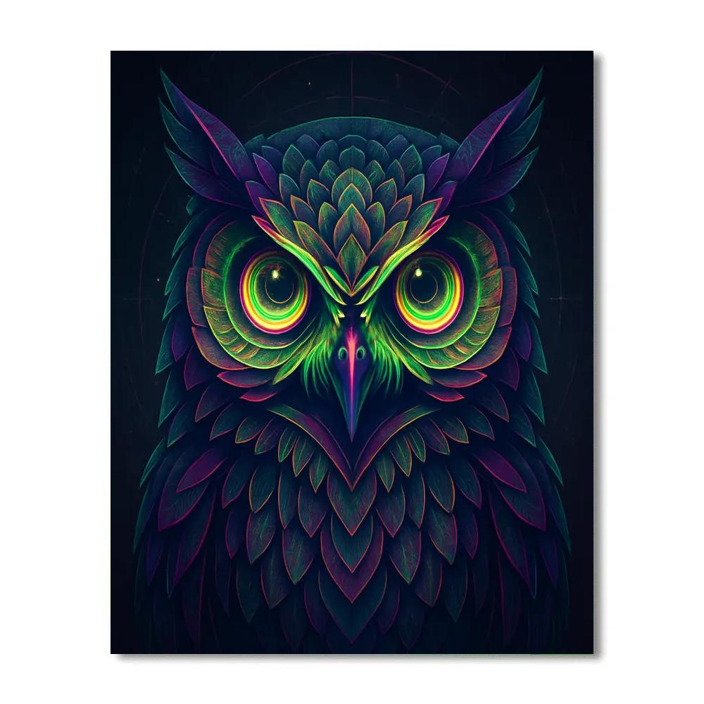 Chromatic Owl Oracle Painting by numbers kit